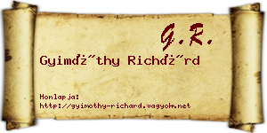 Gyimóthy Richárd névjegykártya