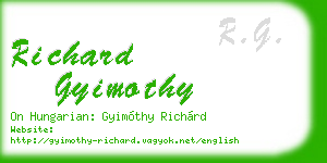 richard gyimothy business card