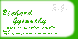 richard gyimothy business card
